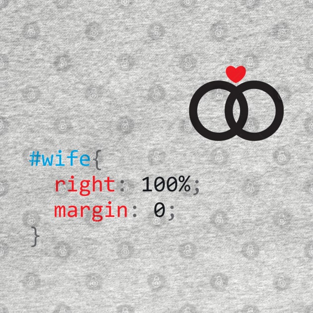 CSS #wife right 100% - Funny Programming Jokes - Light Color by springforce